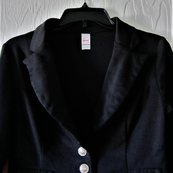Collared Black Jacket/Blazer with gold buttons - Picture 6 of 9